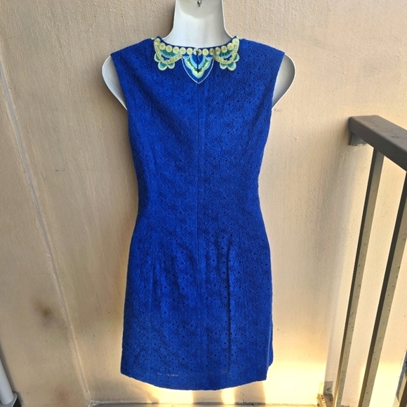 Lilly Pulitzer Valentia Blue Shift Dress - Picture 8 of 8